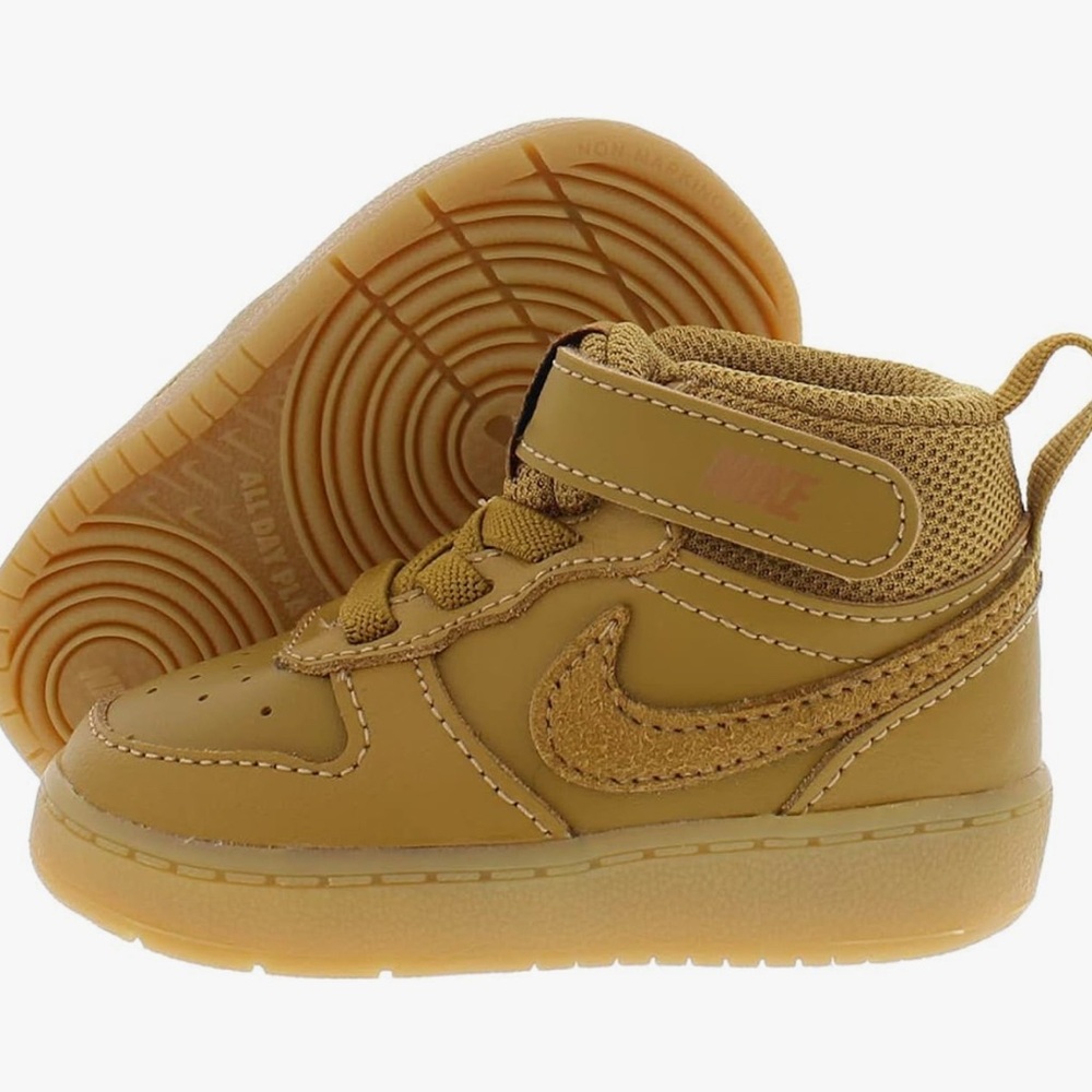 *SOLD* Nike Court Borough Mid 2 Infant/Toddler Shoes - Size 3C Wheat/Light Brown